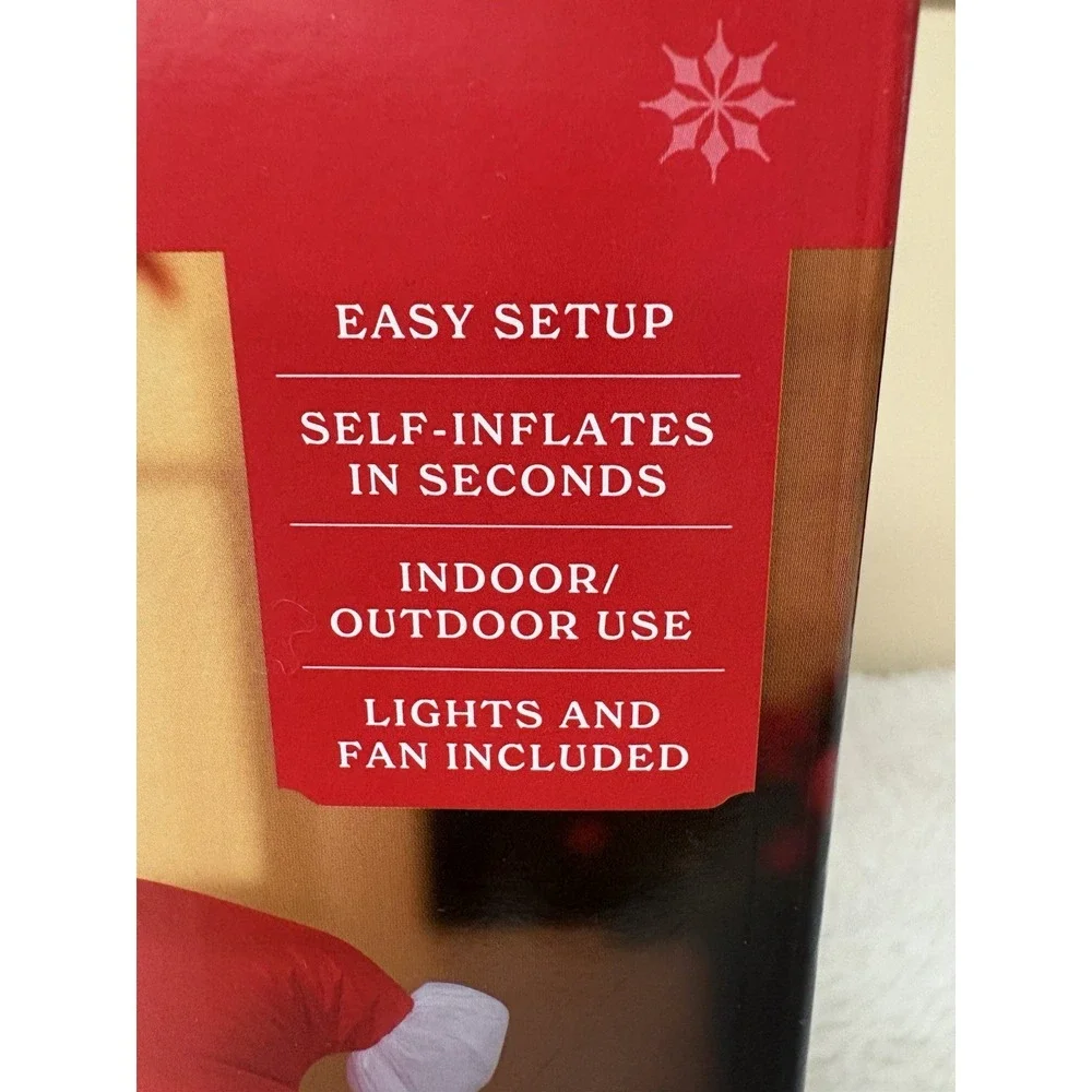 HOLIDAY TIME SANATA‎ CLAUS SELF INFLATES IN SECONDS 3.5ftTALL BRAND NEW